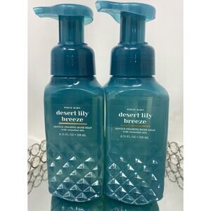 2x Bath Body Works White Barn Desert Lily Breeze Gentle Foaming Hand Soap 8.75oz